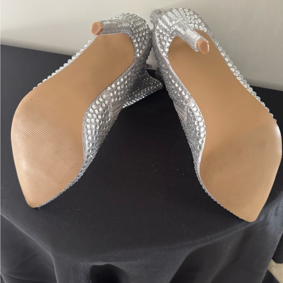 Steve Madden - Silver Rhinestone Women's Boots - Picture 3 of 3